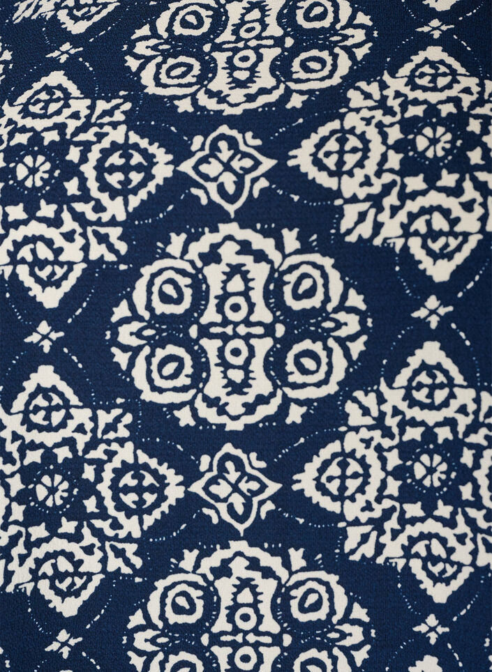 Kleid mit Aufdruck und kurzen &Auml;rmeln, Blau, Packshot image number 2