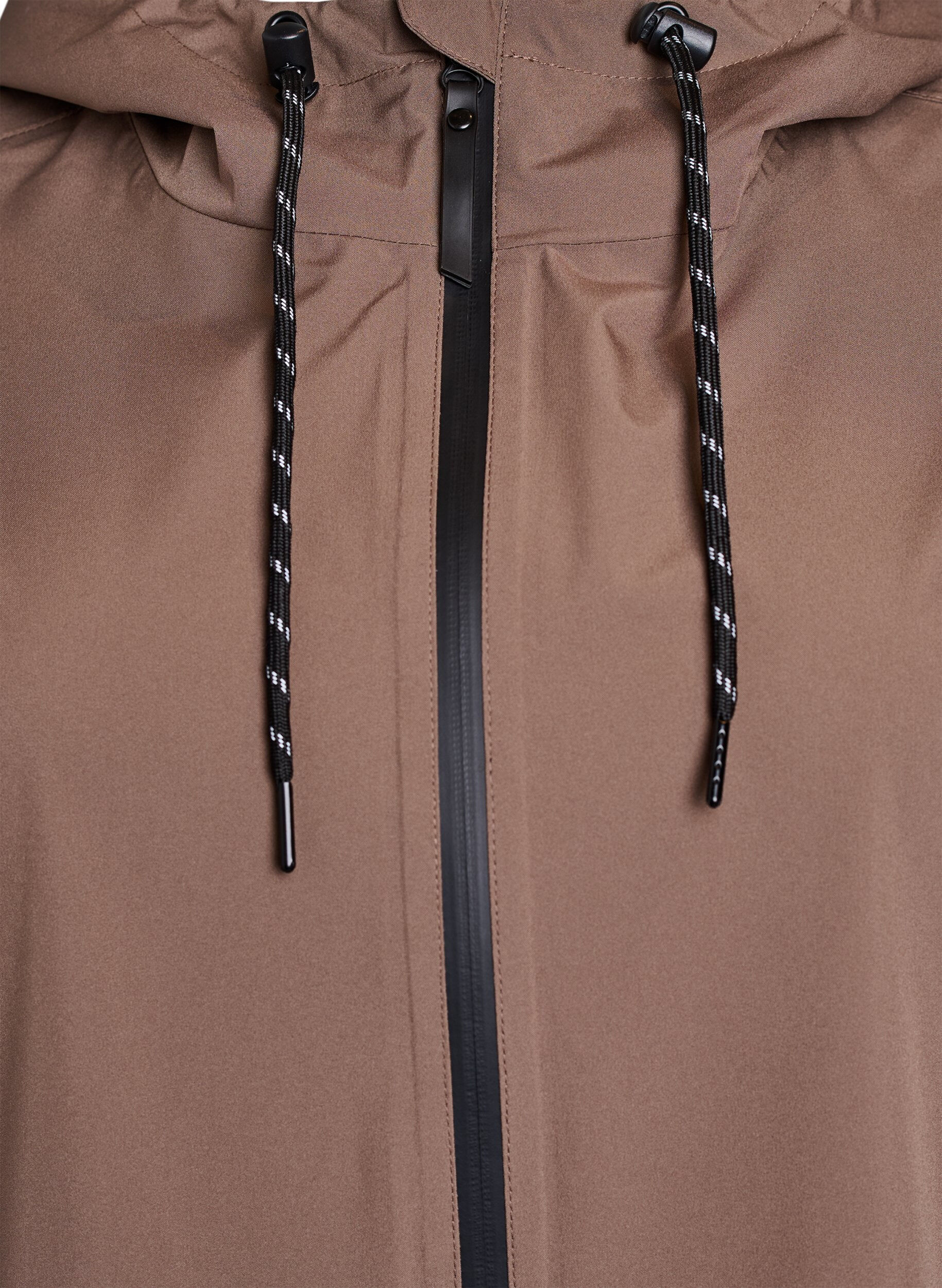 ZizziRegenjacke mit Taschen und Kapuze., Braun, Packshot image number 2