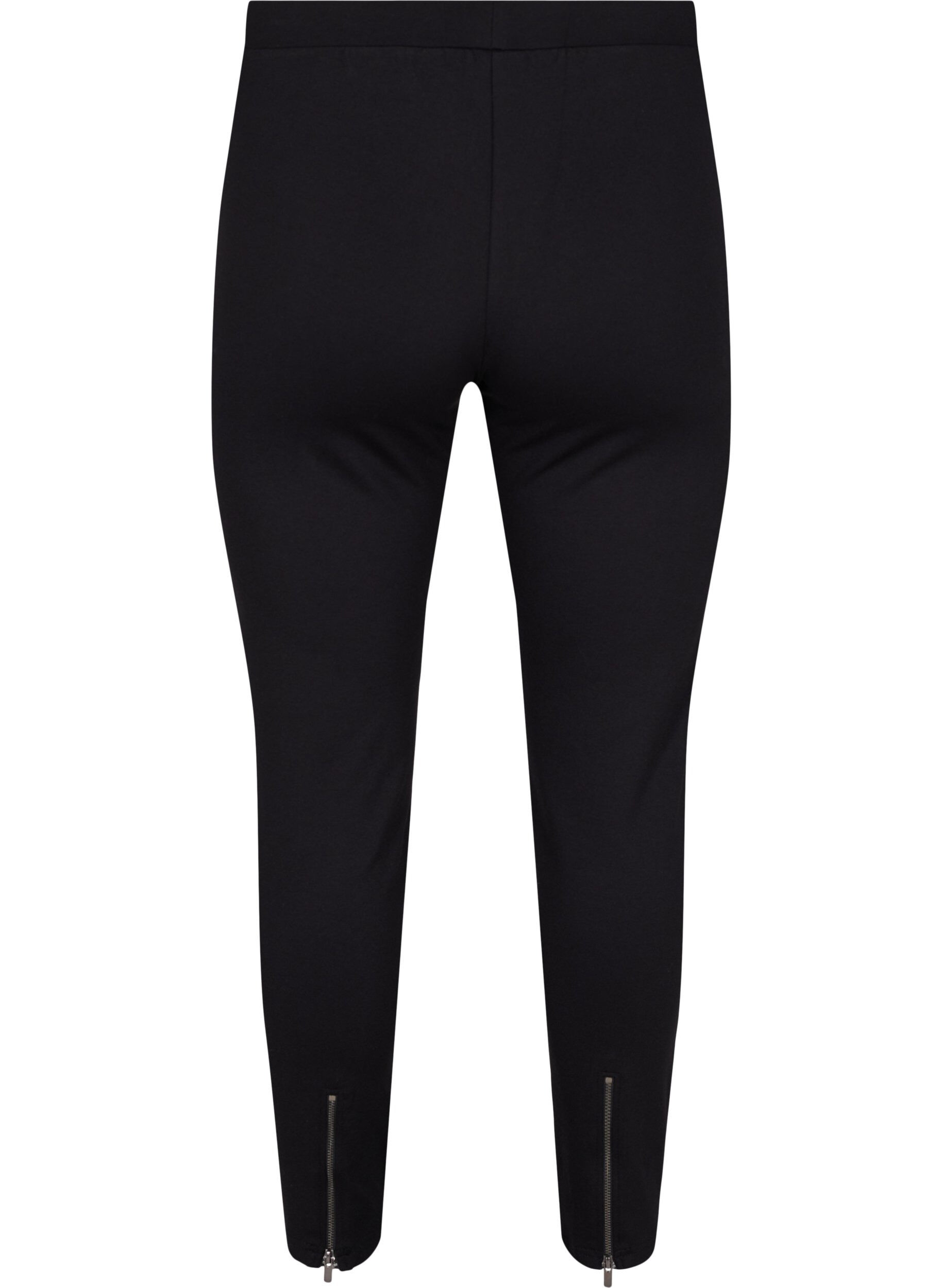 Zizzi Leggings mit Rei&szlig;verschluss, Black, Packshot image number 1