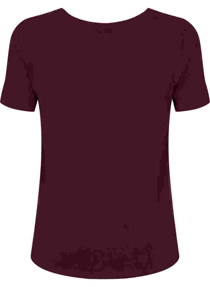 Einfarbiges basic T-Shirt aus Baumwolle, Winetasting, Packshot image number 1