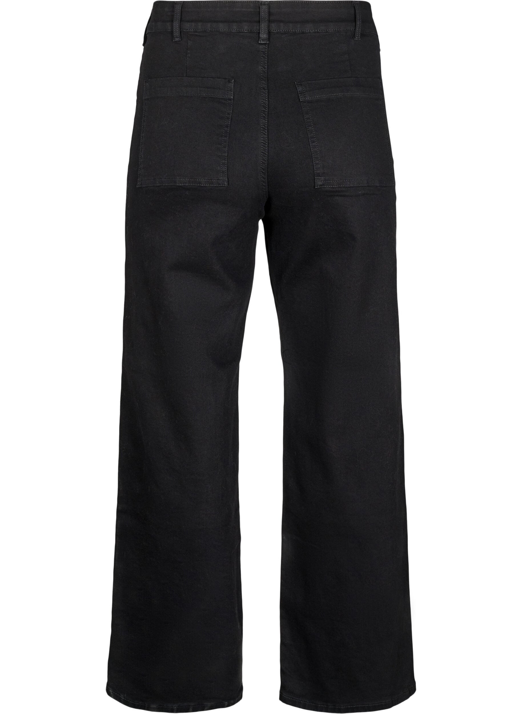 ZizziJeans mit hoher Taille und weitem Bein, Schwarz, Packshot image number 1