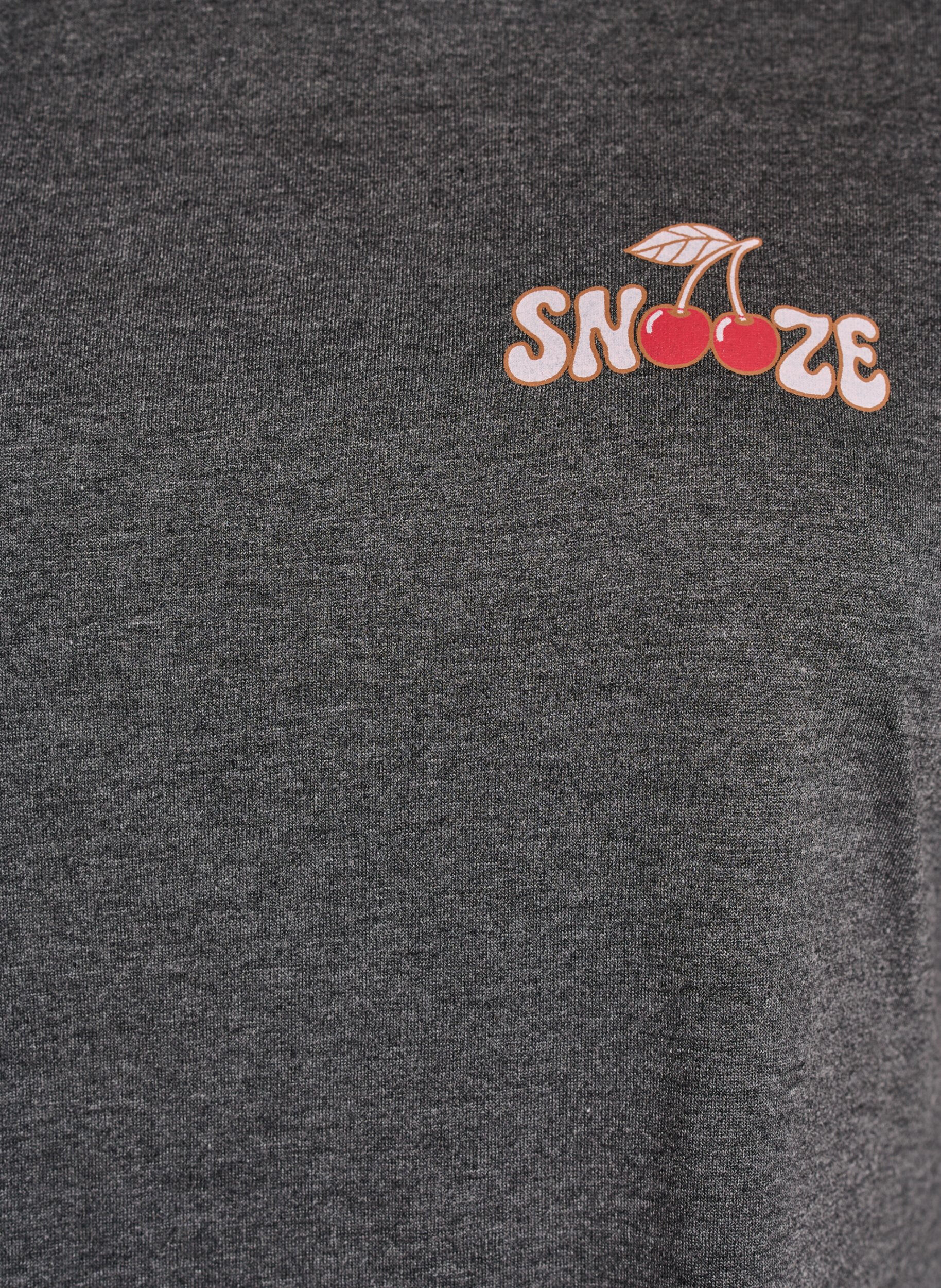 ZizziKurz&auml;rmliges Nachthemd mit Textdruck, Schwarz, Packshot image number 2