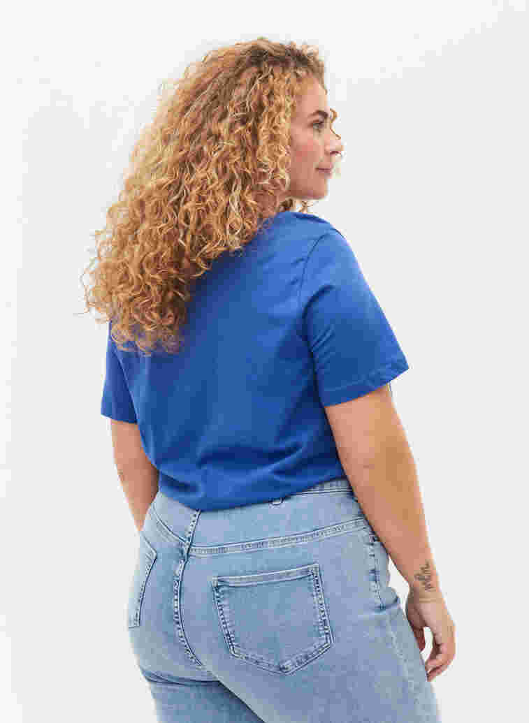 Baumwoll-T-Shirt mit Aufdruck, Dazzling Blue Califo, Model image number 1