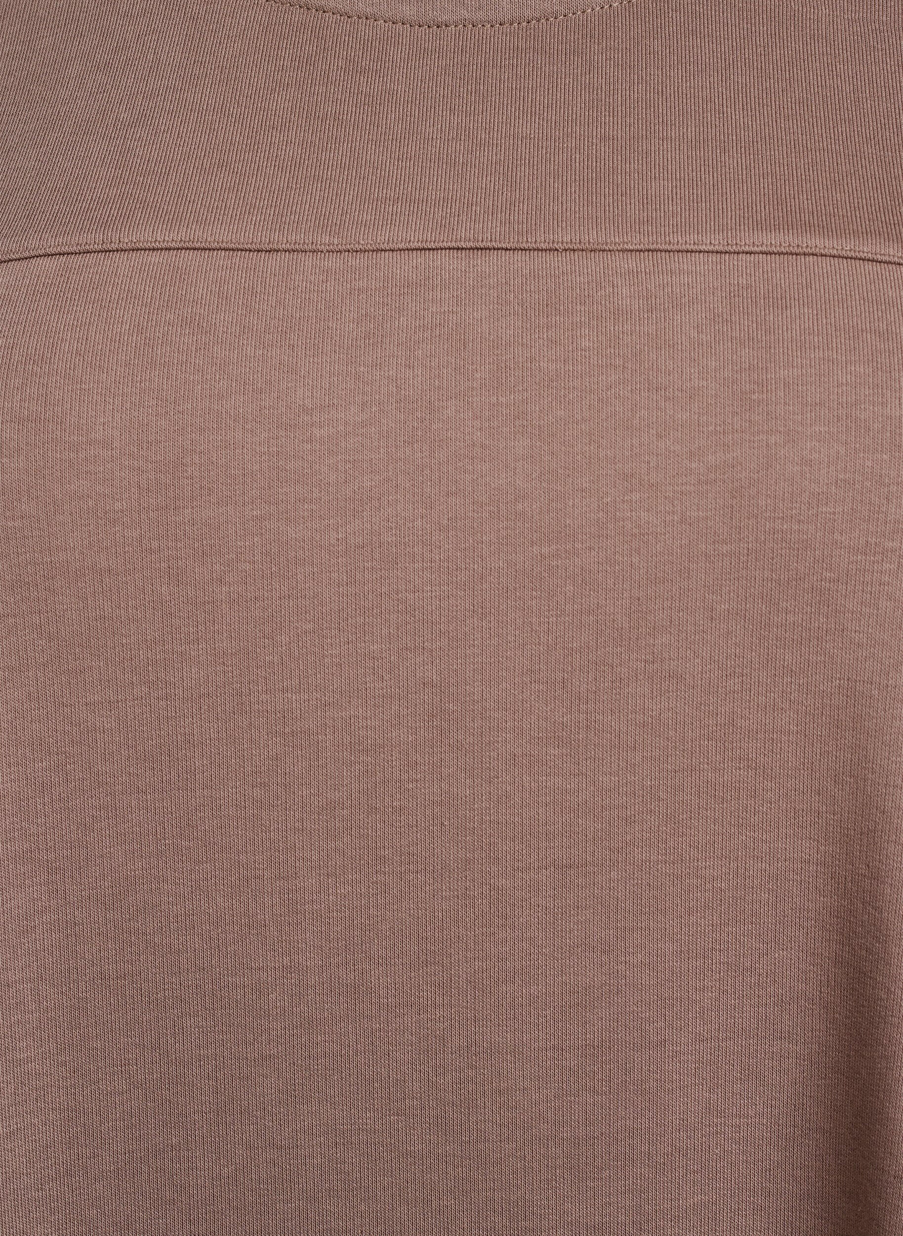 Zizzi Jerseykleid mit kurzen &Auml;rmeln und Taschen, Braun, Packshot image number 2