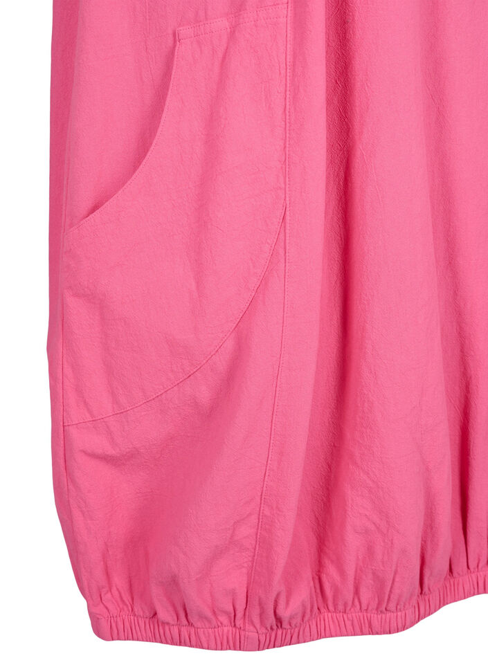 Kurzarm Kleid aus Baumwolle, Pink, Packshot image number 3