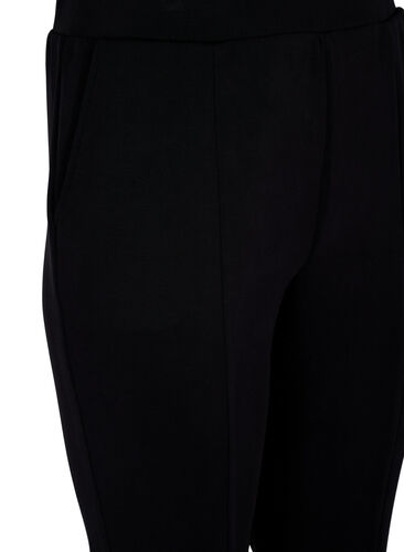 Flare Hosen mit Schlitzen vorne, Black, Packshot image number 2