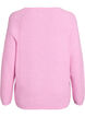 Strickbluse mit V-Ausschnitt und Raglan&auml;rmeln, Pink, Packshot image number 1