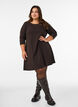 Kurzes Kleid in A-Linien-Form und mit 3/4-&Auml;rmeln, Braun, Model image number 1