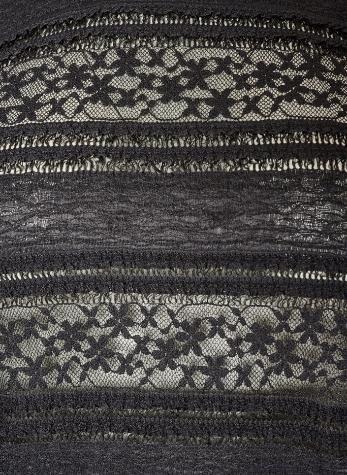 Bluse aus Spitze mit langen &Auml;rmeln, Schwarz, Packshot image number 2