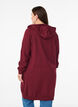Lange Sweatjacke aus Baumwolle mit Kapuze, Dunkles Bordeaux, Model image number 2