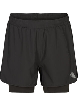 2-in-1 Shorts, Black, Packshot image number 0