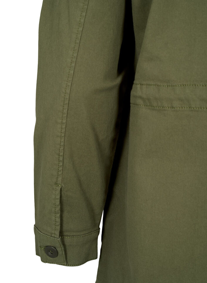 Jacke aus Canvas mit Taschen, Thyme, Packshot image number 4