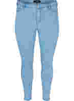 Cropped Amy Jeans mit Reißverschluss, Light blue denim, Packshot