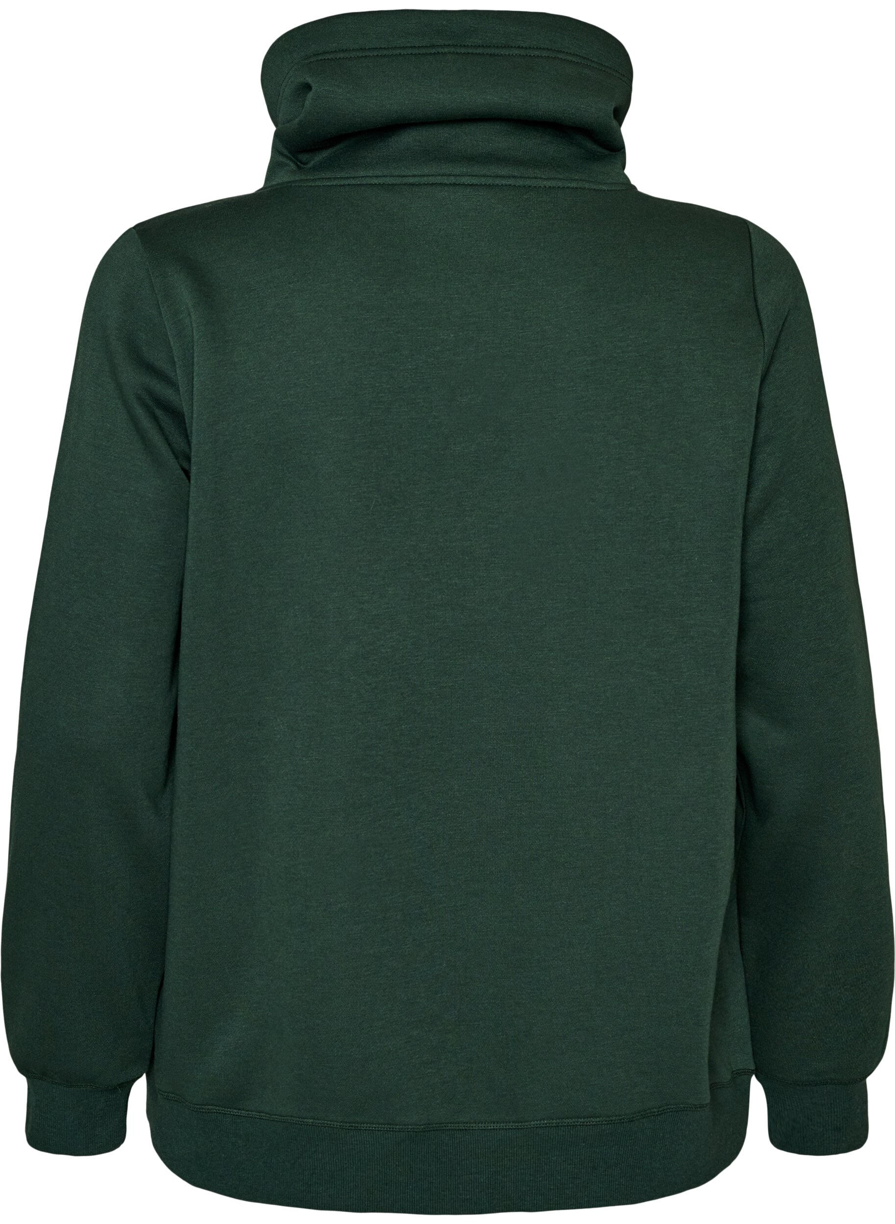 ZizziSweatshirt mit Stehkragen und Taschen, Gr&uuml;n, Packshot image number 1