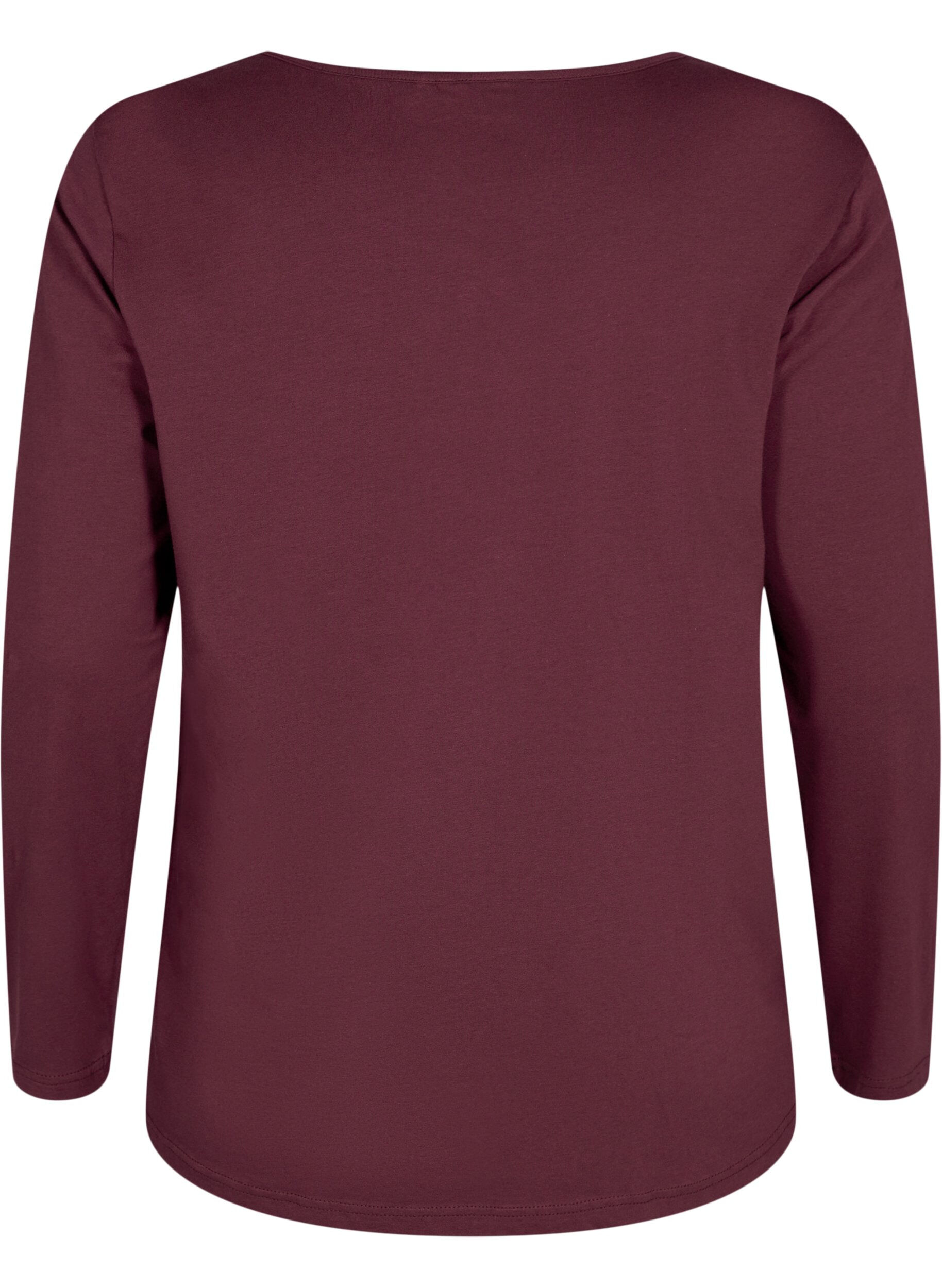 Zizzi Nachthemd aus Baumwolle mit Text-Aufdruck, Rot, Packshot image number 1