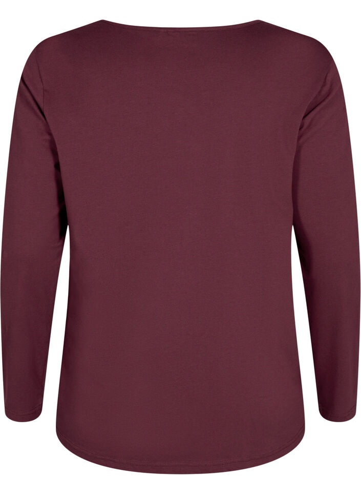 Nachthemd aus Baumwolle mit Text-Aufdruck, Rot, Packshot image number 1