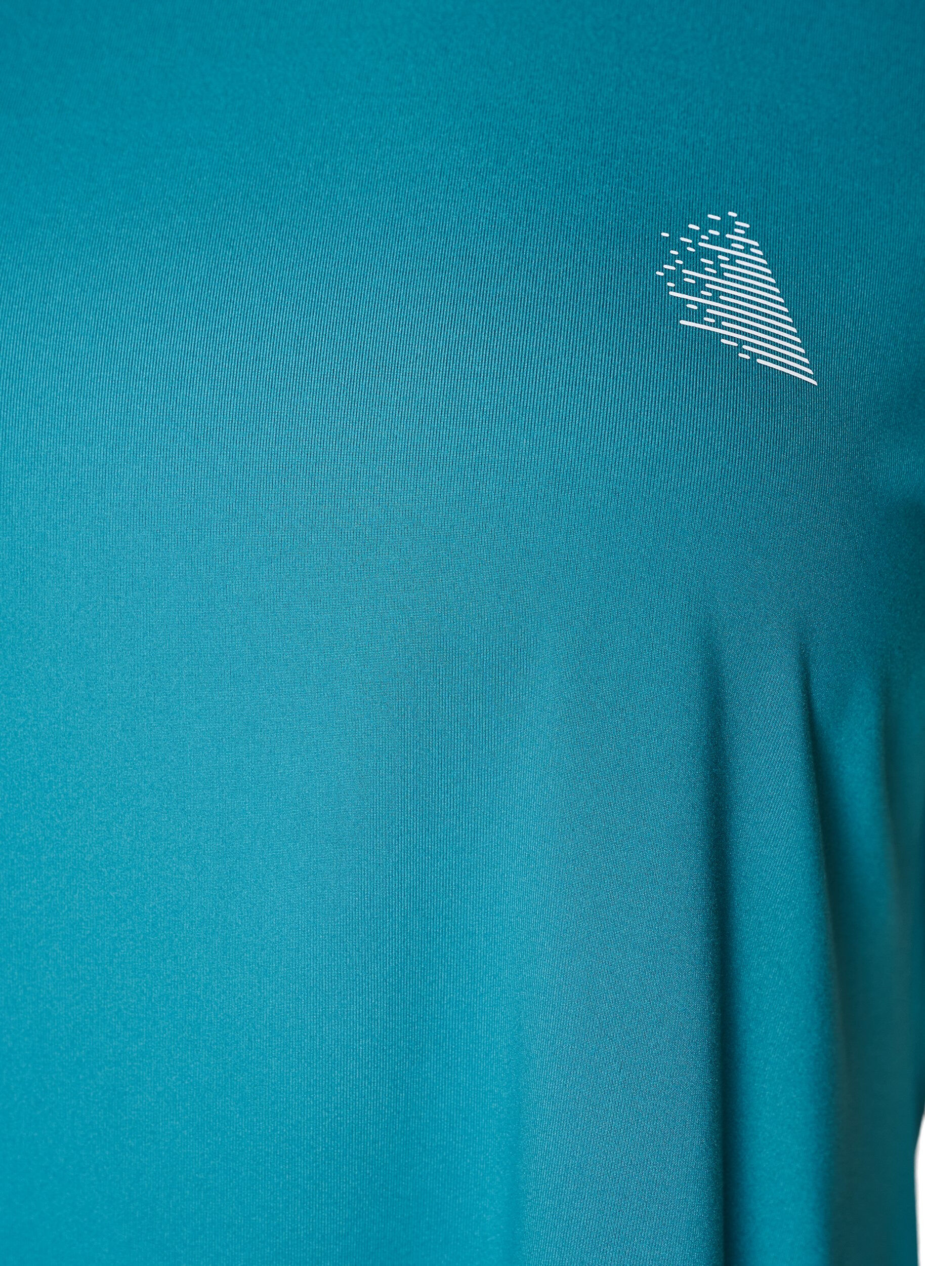 ZizziEinfarbiges Trainings-T-Shirt, Petrol, Packshot image number 2