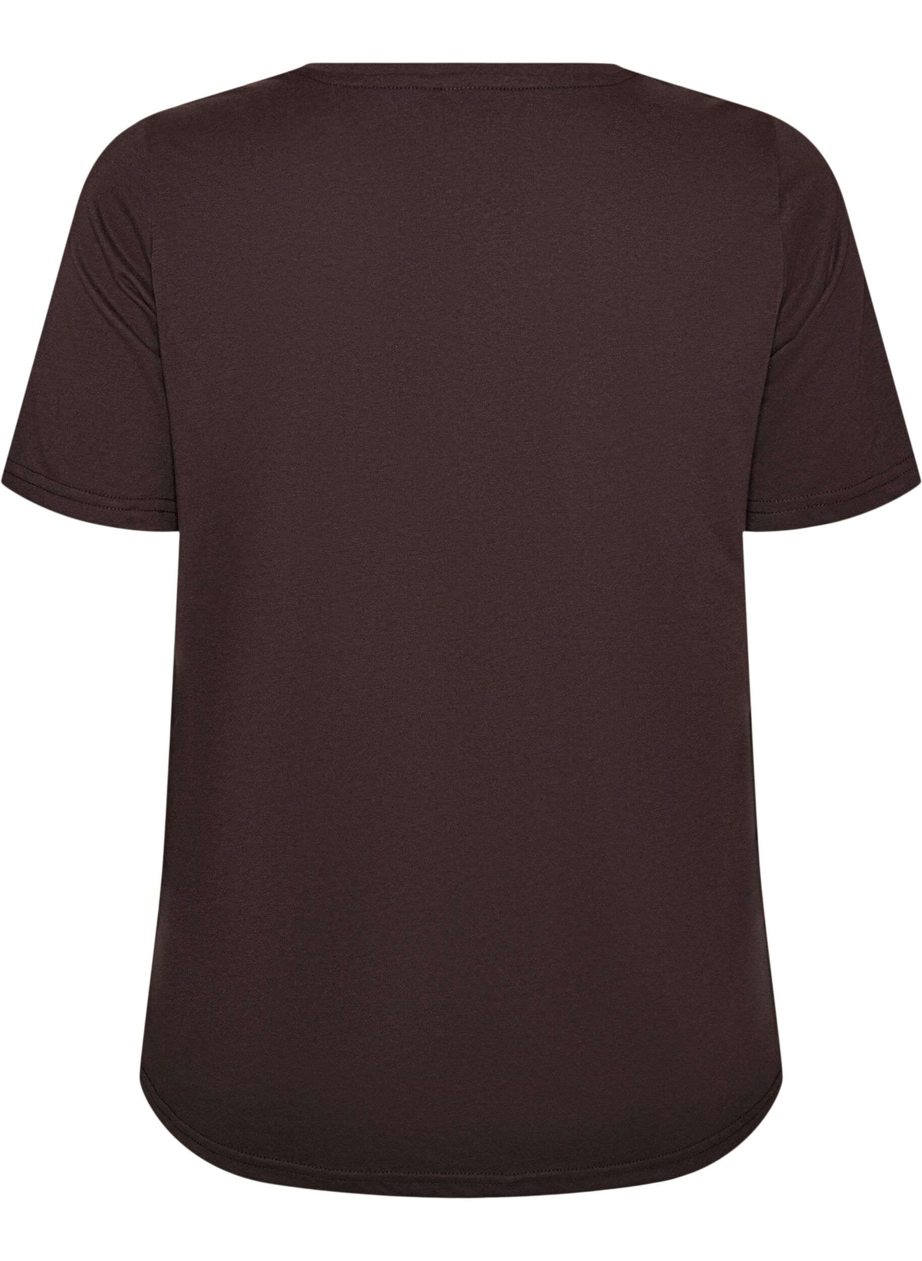 ZizziT-Shirt mit Print, Braun, Packshot image number 1