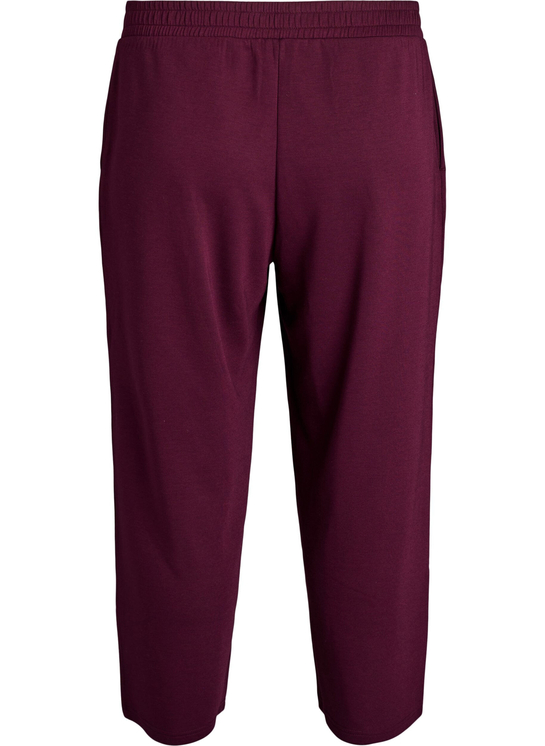 Zizzi 7/8-Hose aus Modalmix mit Taschen, Dunkles Bordeaux, Packshot image number 1