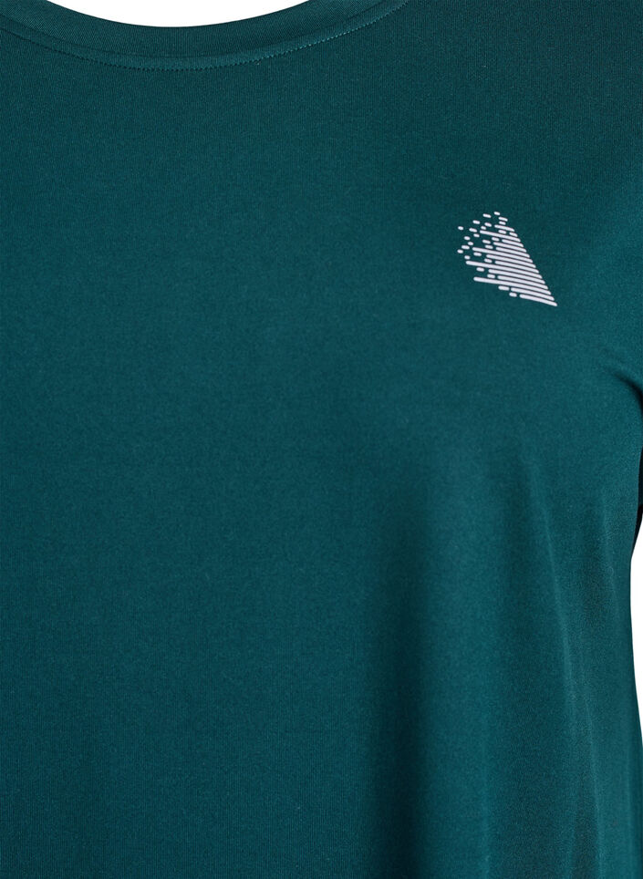 Einfarbiges Trainings-T-Shirt, Gr&uuml;n, Packshot image number 2
