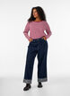 Gestreifte Bluse mit langen &Auml;rmeln, Rot, Model image number 1