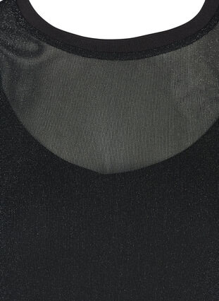 Langarm Kleid mit Schimmer, Black, Packshot image number 2