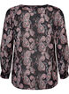 Hemdbluse mit V-Ausschnitt und Print, Black/Beige Paisley, Packshot image number 1