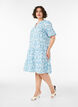 Kurzes A-Linien-Kleid aus Baumwollmusselin, Vanille, Model image number 1