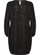 Kurzes Paillettenkleid in A-Linie, Schwarz, Packshot image number 1
