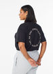Sportliches T-Shirt aus Bio-Baumwolle, Schwarz, Model image number 2
