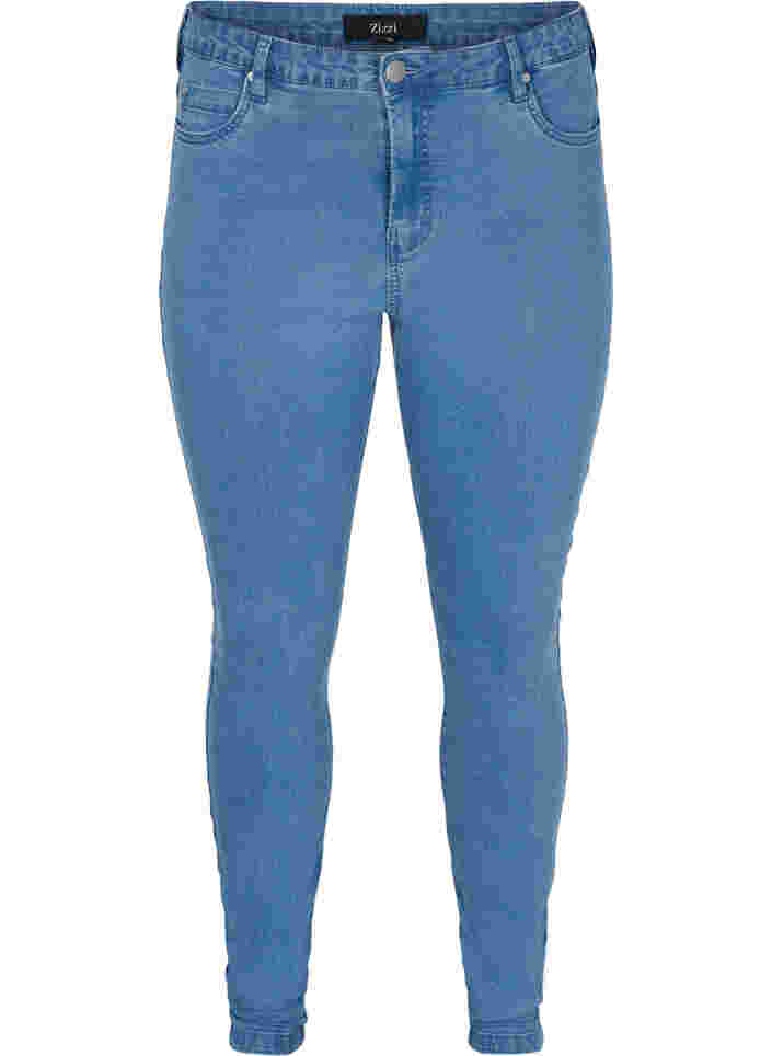 Hochtaillierte Super Slim Amy Jeans, Light blue, Packshot