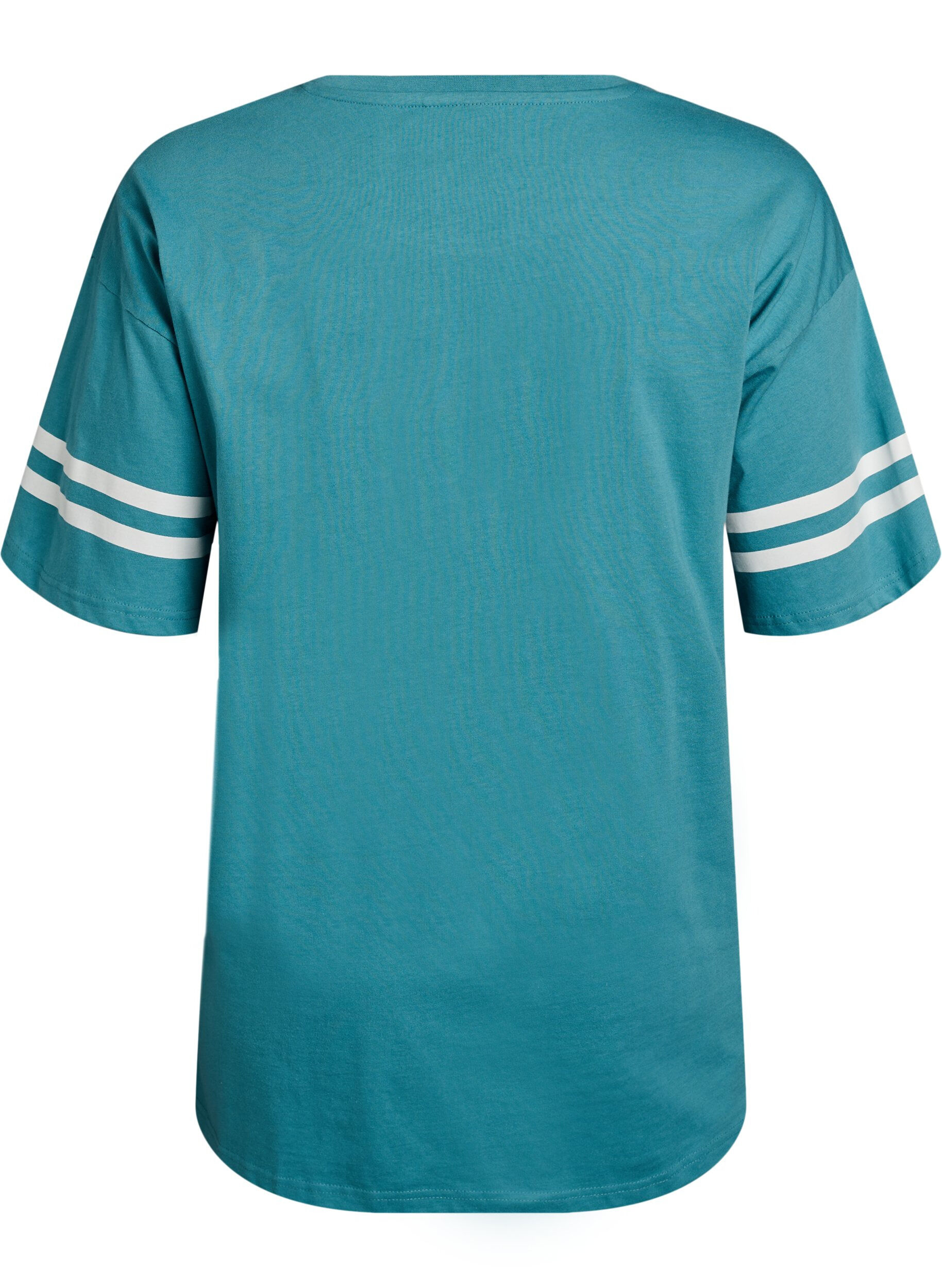 Zizzi Sportliches Oversize-College-T-Shirt, Blau, Packshot image number 1
