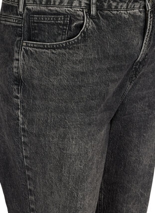 Cropped Mom Fit Mille Jeans mit lockerer Passform, Grey Denim 4, Packshot image number 2