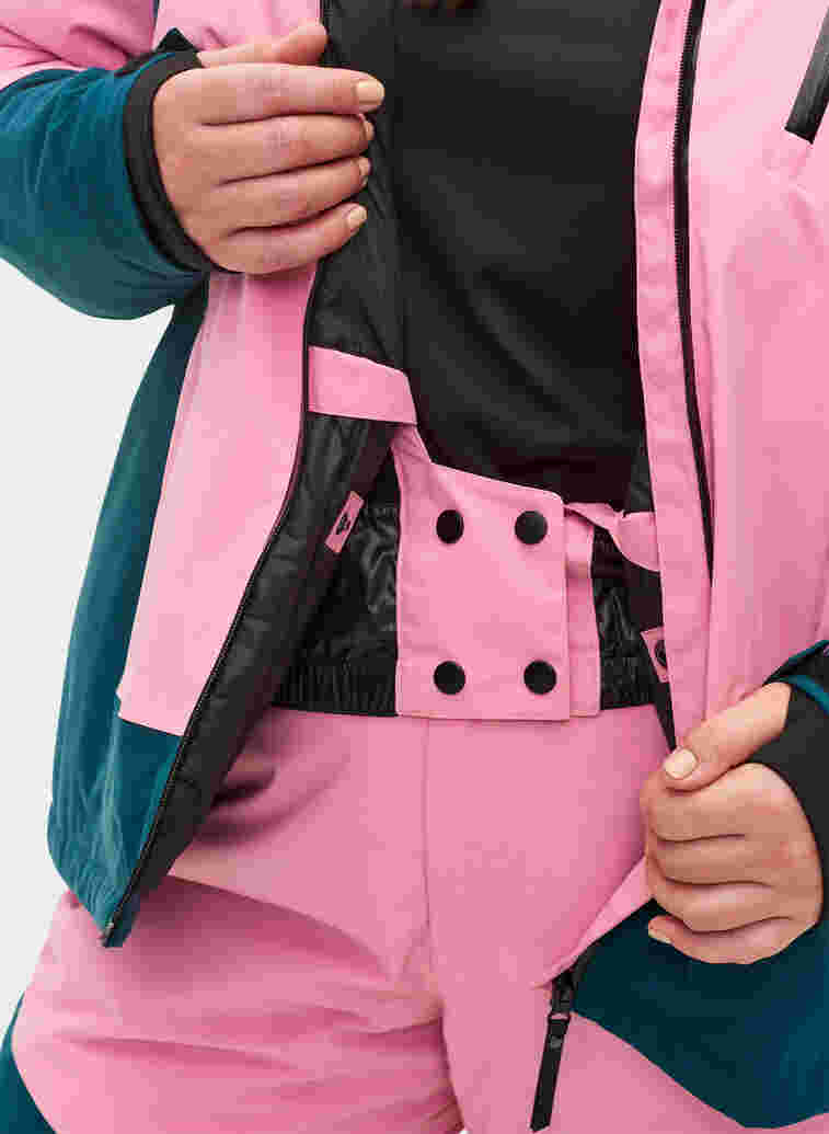 Skijacke mit abnehmbarer Kapuze, Sea Pink Comb, Model image number 2