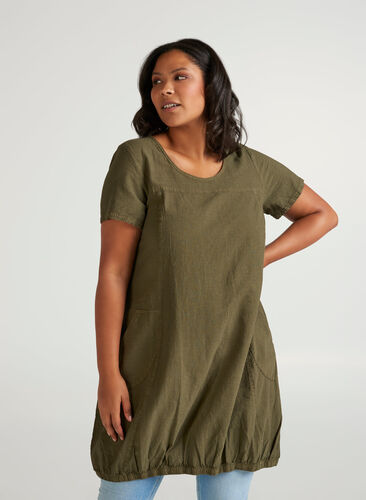 Kleid mit Taschen, Ivy green, Model image number 0