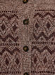 Strickjacke mit Jacquardmuster, Braun, Packshot image number 2