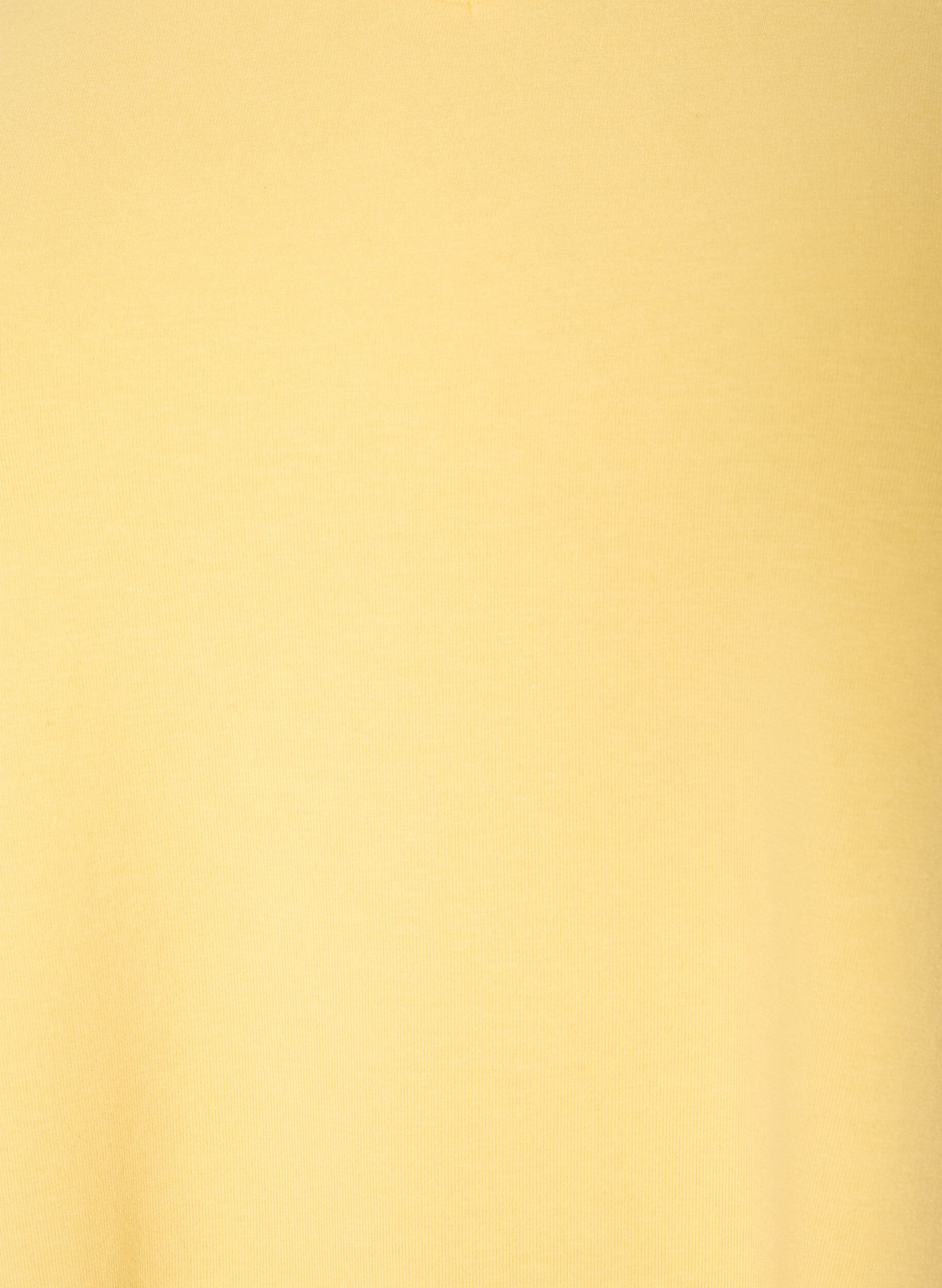 ZizziEinfarbiges basic T-Shirt aus Baumwolle, Gelb, Packshot image number 2
