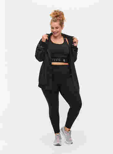 Sportjacke mit Ton-in-Ton-Muster, Black, Model image number 2