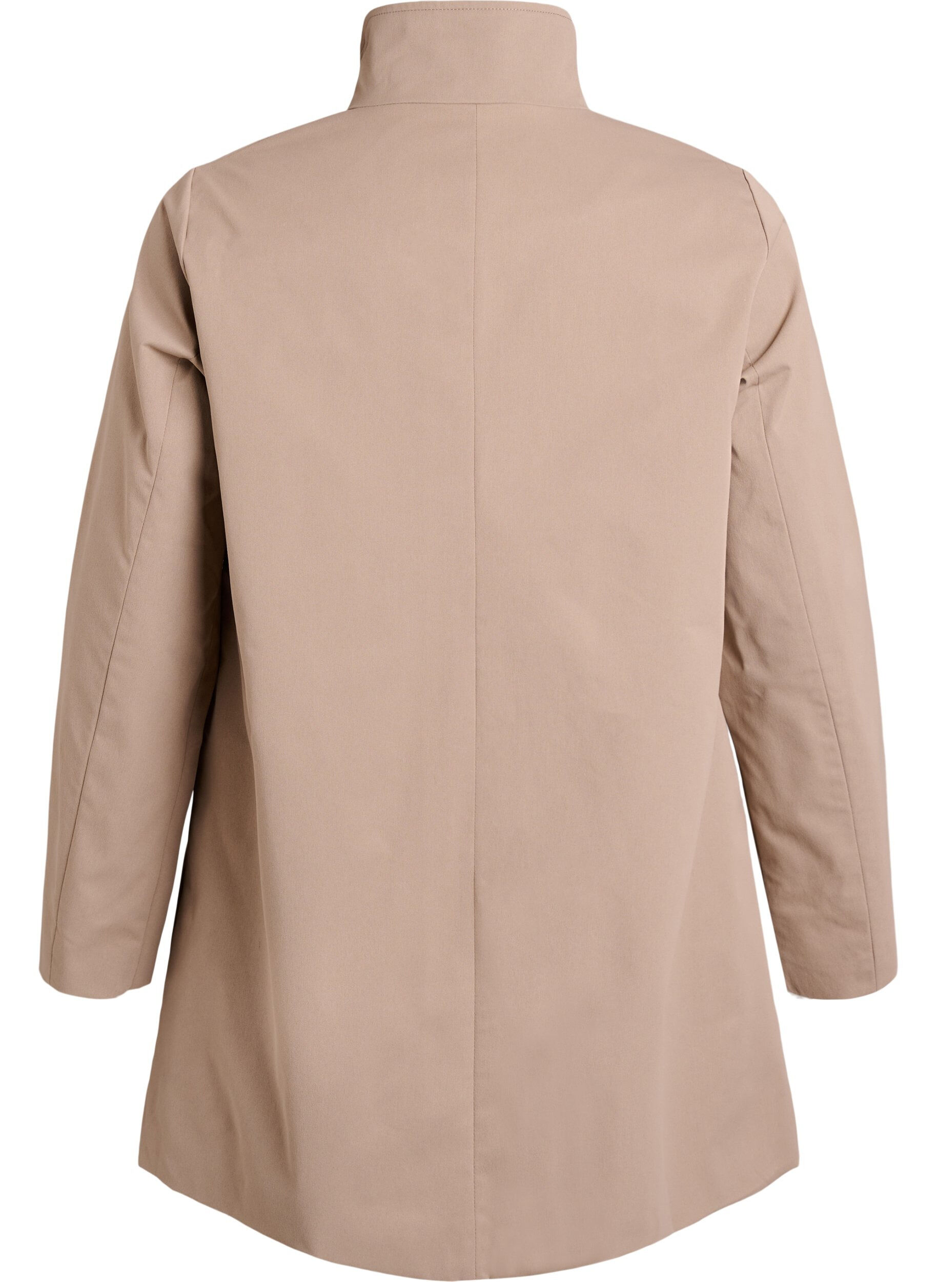 Zizzi Fr&uuml;hlingsjacke aus wasserabweisendem Material mit A-Linie, Grau, Packshot image number 1