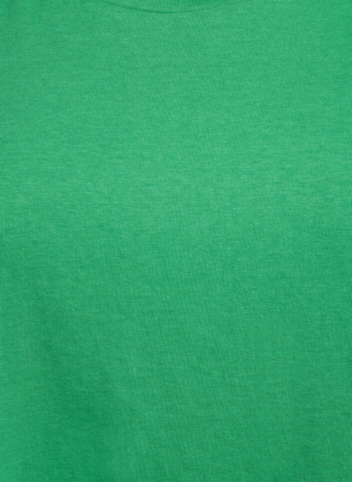 Kurzärmliges T-Shirt aus einer Baumwollmischung, Grün, Packshot image number 2