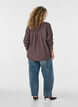 Bluse aus Viskose mit goldenen Kn&ouml;pfen, Braun, Model image number 2