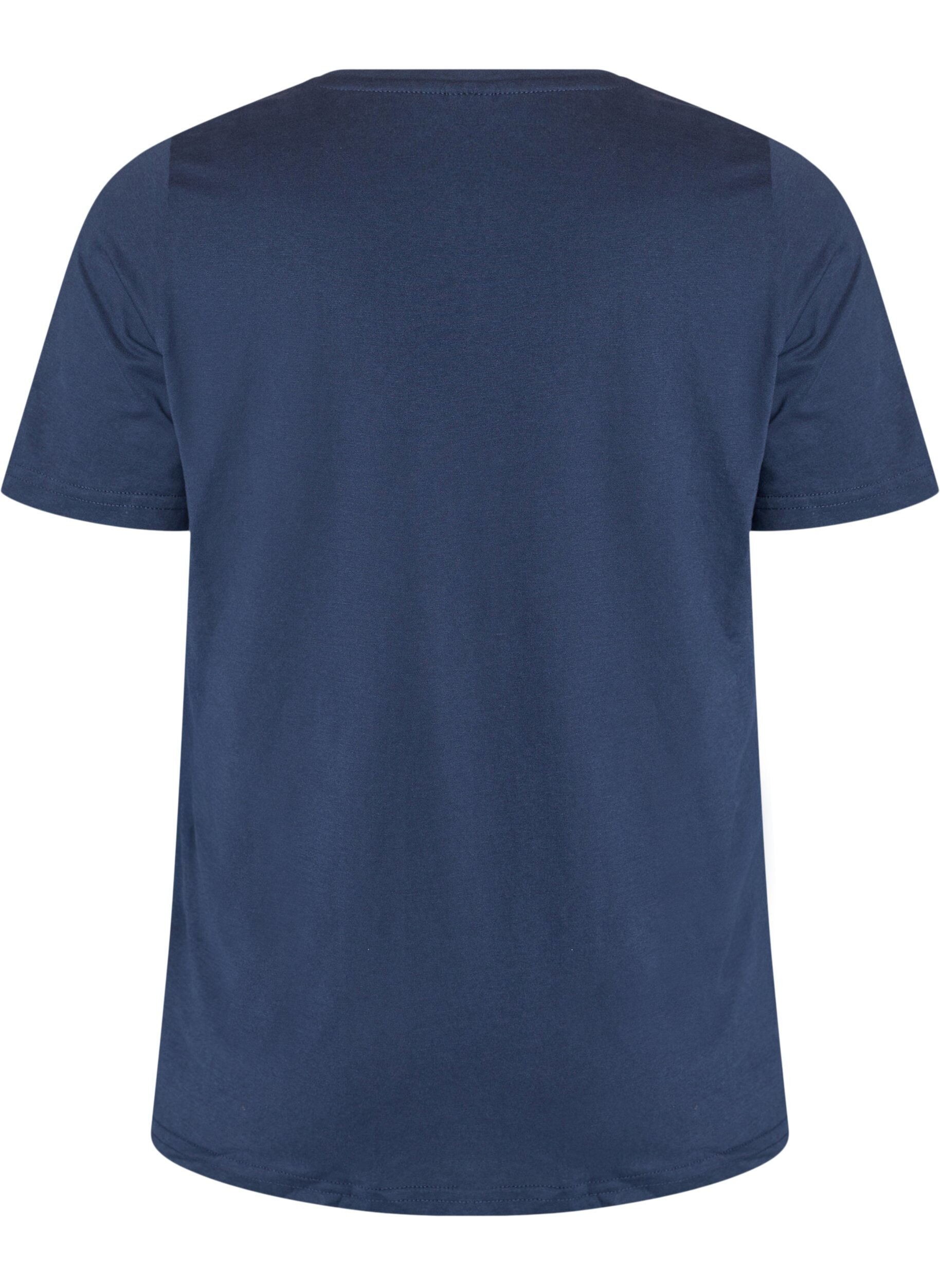 Zizzi FLASH - T-Shirt mit Print, Blau, Packshot image number 1