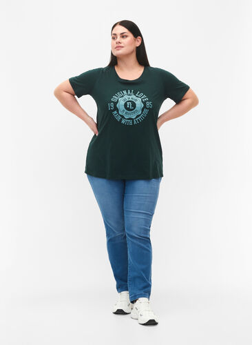 Baumwoll-T-Shirt mit Druck, Scarab W. Org. Love, Model image number 2