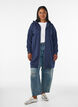Langer Hoodie mit Rei&szlig;verschluss und Taschen, Blau, Model image number 1