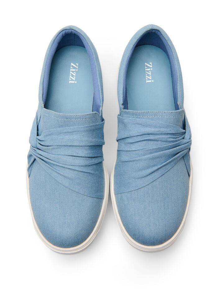 Extra-Weite - Slip-On mit Knotendetail, Blau, Packshot image number 2
