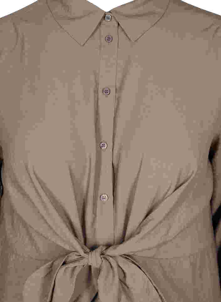 Lange Hemdbluse mit Knoten, Brindle, Packshot image number 2