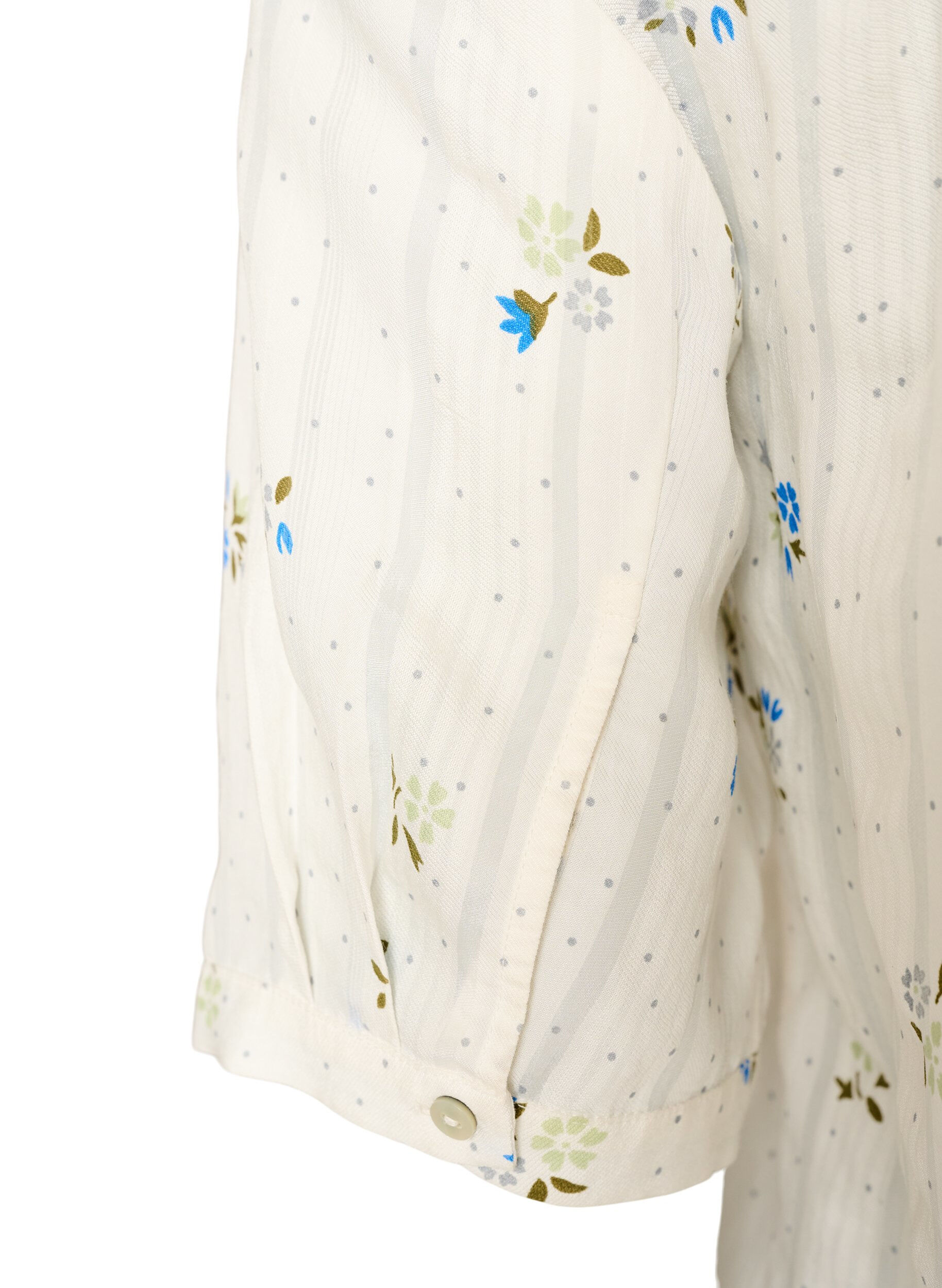 ZizziBluse mit Print und 1/2-&Auml;rmeln, Vanille, Packshot image number 3