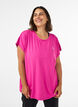 Einfarbiges Trainings-T-Shirt, Pink, Model image number 0