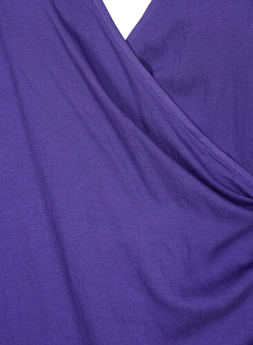 Langärmelige Bluse aus Viskose in Wickeloptik, Prism Violet, Packshot image number 2