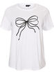 T-Shirt aus Bio-Baumwolle mit dekorativem Motiv, Wei&szlig;, Packshot image number 0